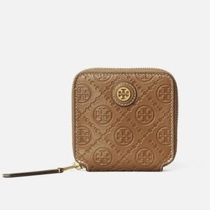 Tory Burch T Monogram Leather Bi-fold wallet Moose
